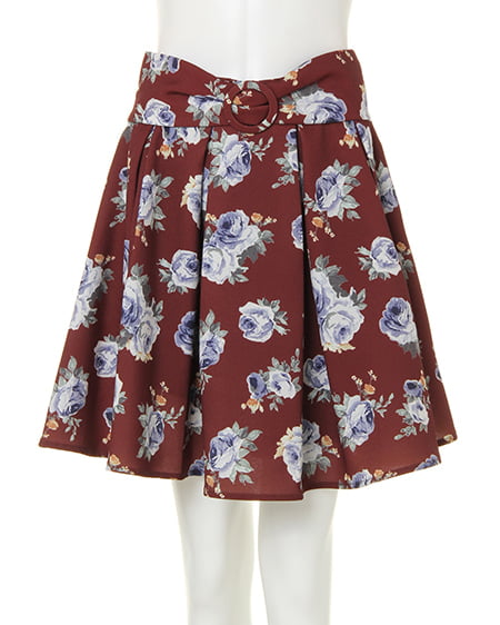 INGNI（イング） 花柄フレア／スカート ﾌﾞﾗｳﾝ