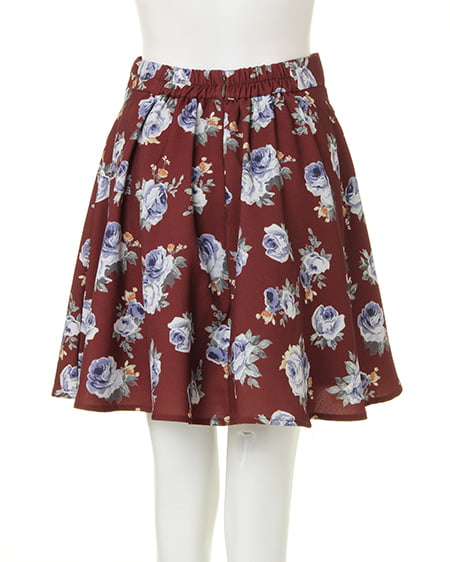 INGNI（イング） 花柄フレア／スカート ﾌﾞﾗｳﾝ