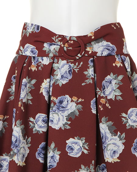 INGNI（イング） 花柄フレア／スカート ﾌﾞﾗｳﾝ