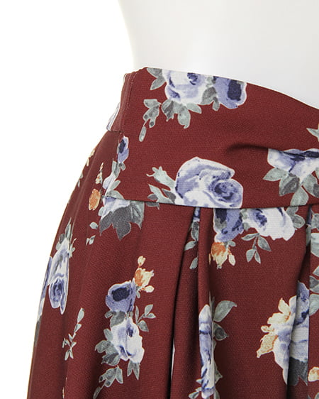 INGNI（イング） 花柄フレア／スカート ﾌﾞﾗｳﾝ