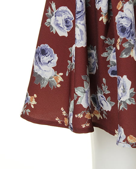 INGNI（イング） 花柄フレア／スカート ﾌﾞﾗｳﾝ