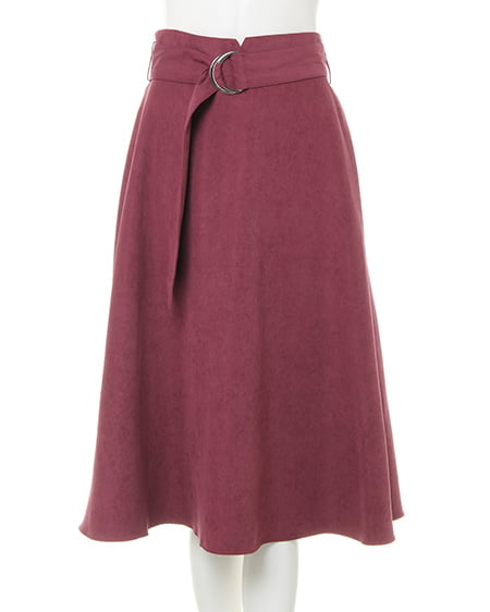 INGNI（イング） Dカンサッシュ付ピーチミディ／スカート ﾊﾟｰﾌﾟﾙ