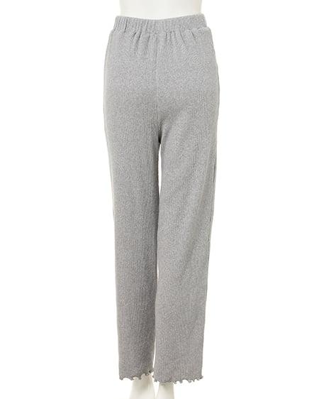 INGNI（イング） カットリブワイドパンツ ｸﾞﾚｰ