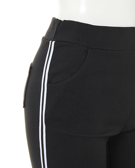 INGNI（イング） スーパーストレッチ／サイドラインレギンス ｸﾛ