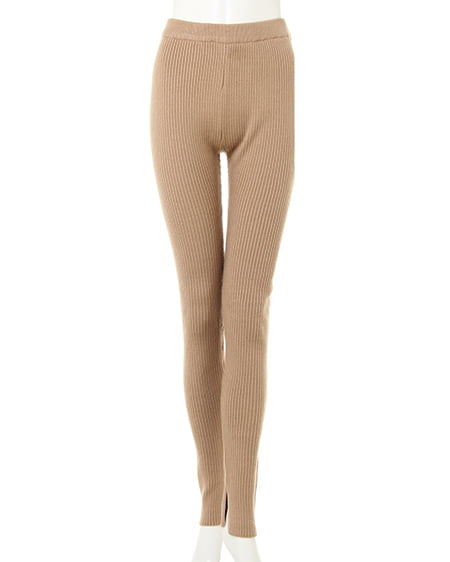 INGNI(イング) ニットリブレギンス ﾍﾞｰｼﾞｭ