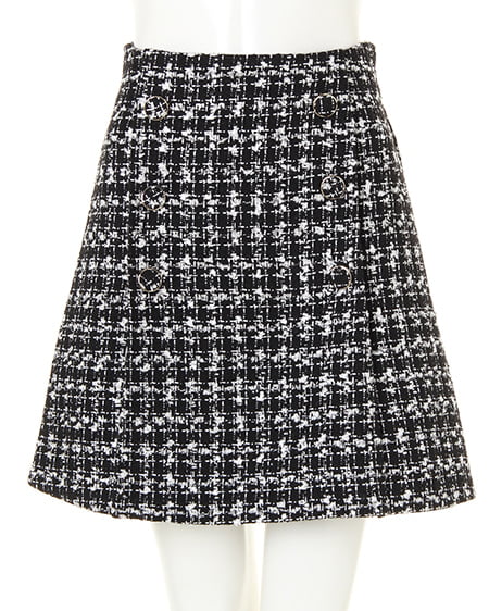 INGNI(イング) ツイード台形／スカート ｸﾛ