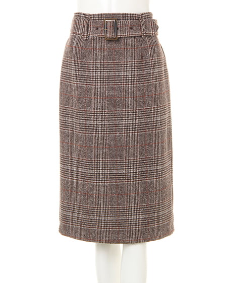 グレンチェックナロー/スカート