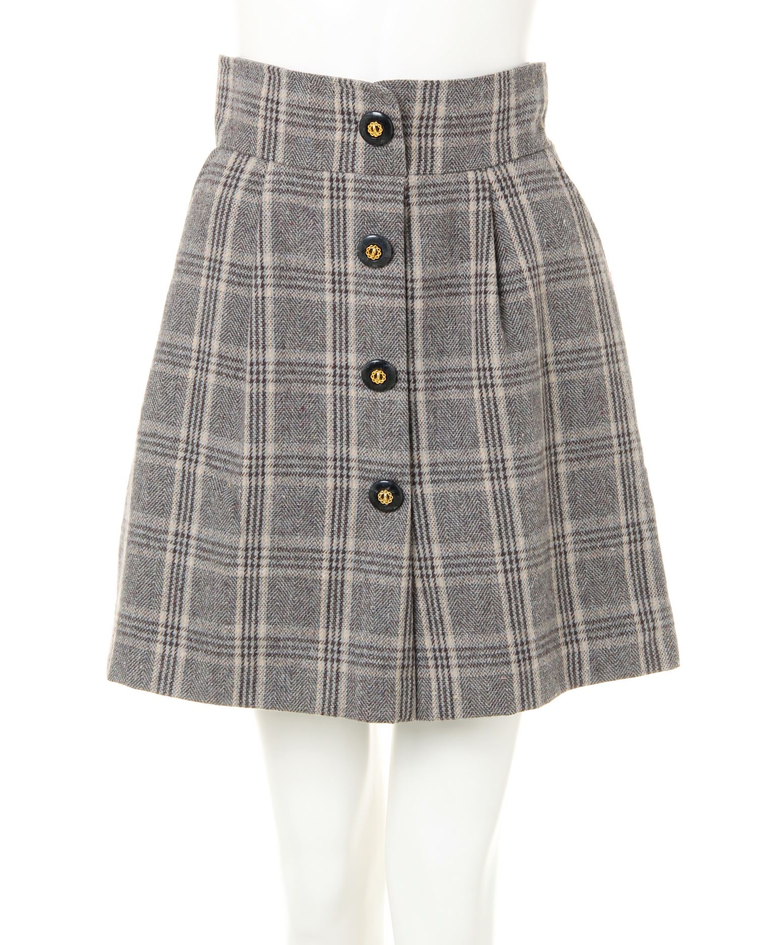 前ボタンチェック柄キュロット／パンツ｜INGNI(イング) 公式通販