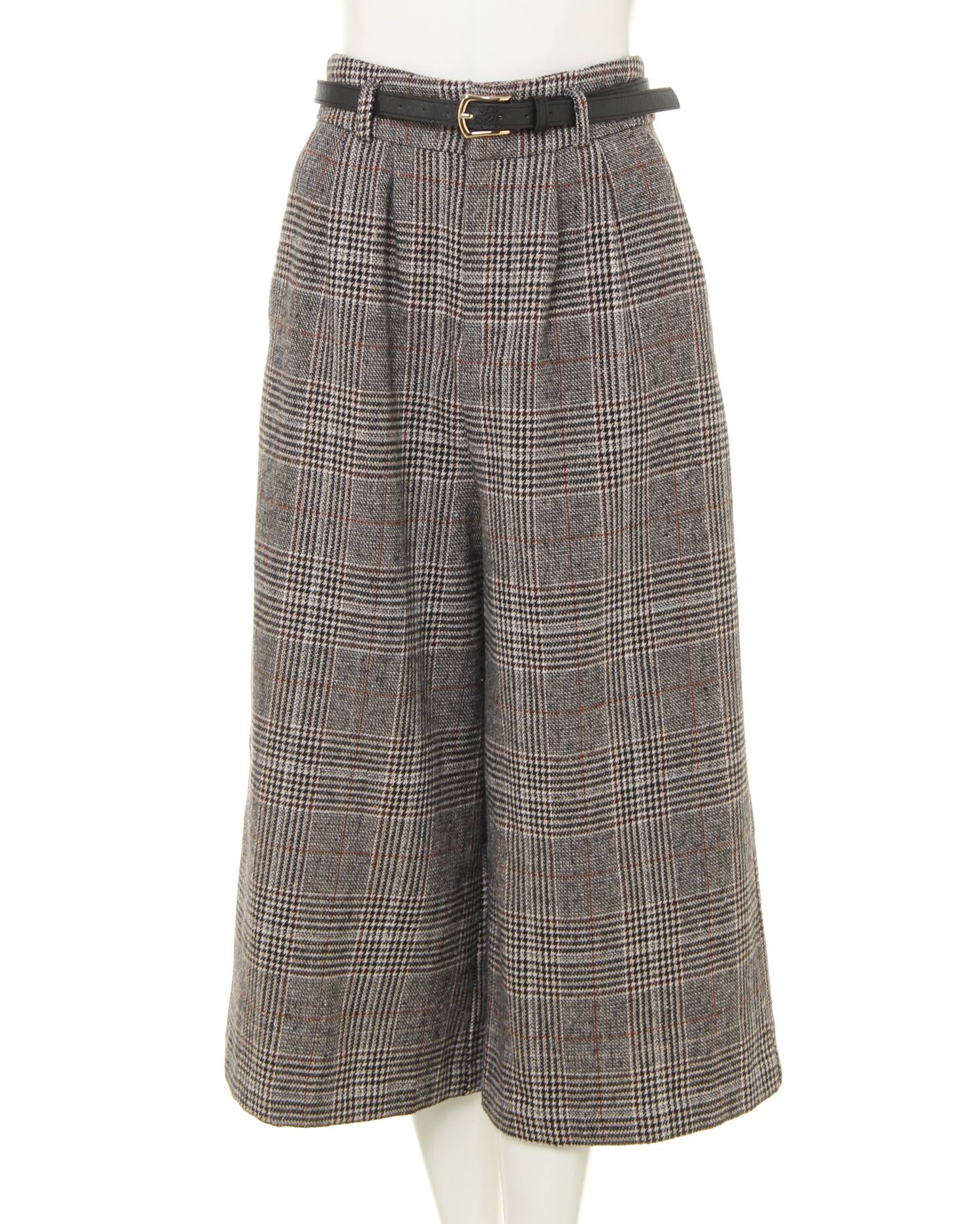 ベルト付グレンチェック柄ガウチョ／パンツ｜INGNI(イング) 公式通販