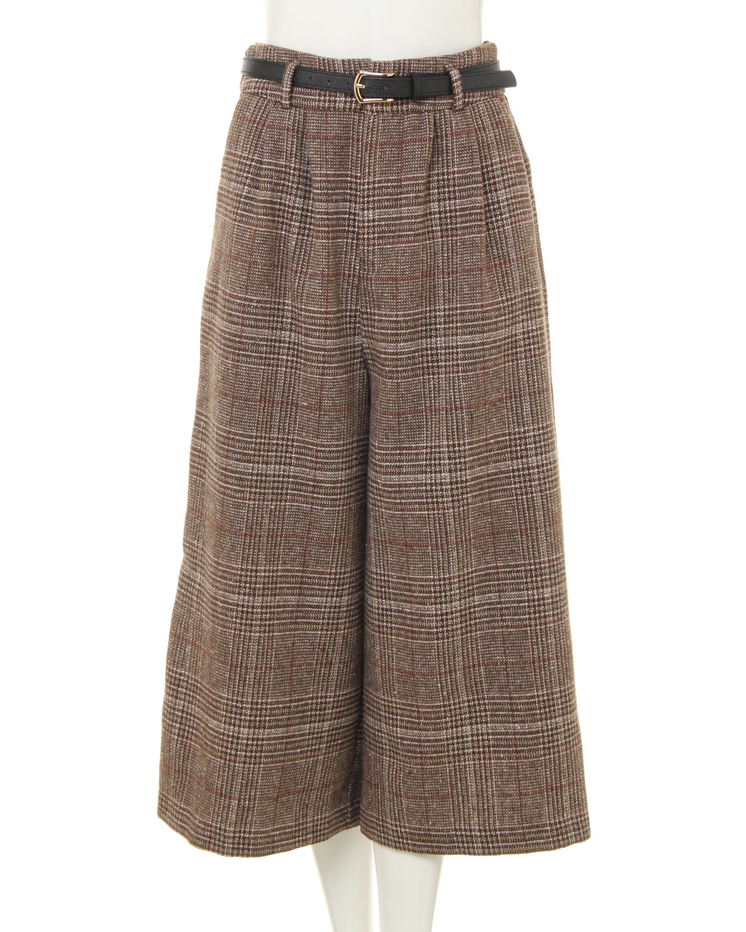 ベルト付グレンチェック柄ガウチョ／パンツ｜INGNI(イング) 公式通販