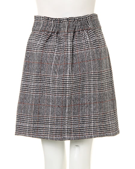 INGNI（イング） グレンチェック／台形スカート ｸﾞﾚｰ/ﾁｪｯｸ