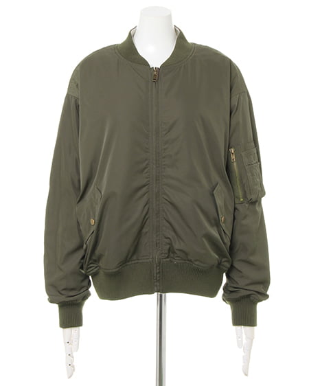 INGNI（イング） エコファーリバーシブルMA-1 ｶｰｷ/ｵﾌﾎﾜｲﾄ