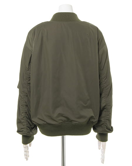 INGNI（イング） エコファーリバーシブルMA-1 ｶｰｷ/ｵﾌﾎﾜｲﾄ