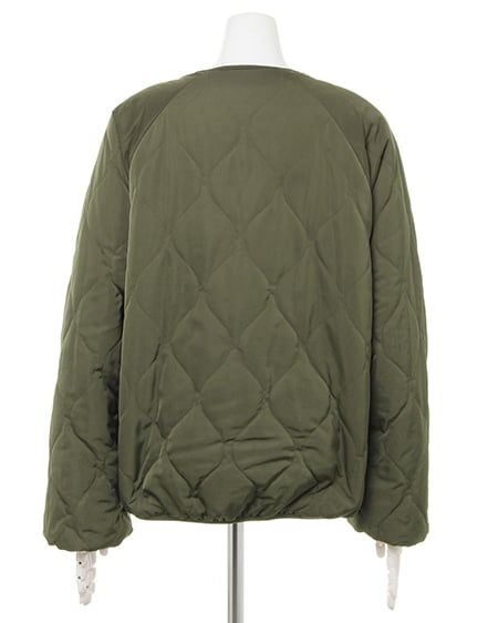 INGNI（イング） ノーカラーキルト×ファーリバーシブルブルゾン ｶｰｷ