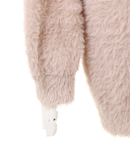 INGNI（イング） フェザーミドル丈カーディガン ﾋﾟﾝｸﾍﾞｰｼﾞｭ