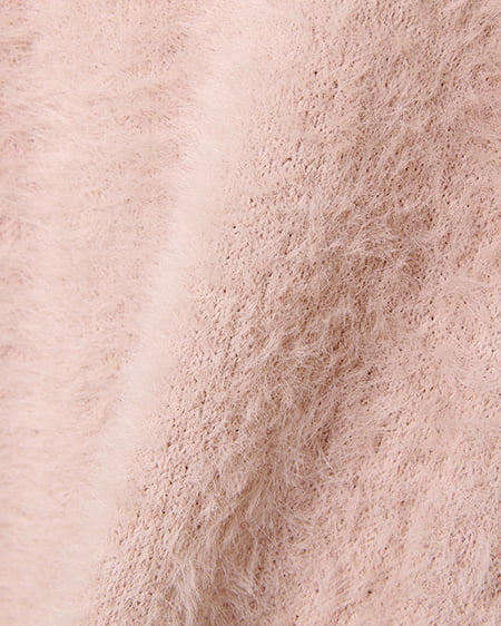 INGNI（イング） フェザーミドル丈カーディガン ﾋﾟﾝｸﾍﾞｰｼﾞｭ