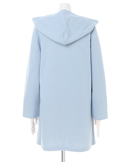 INGNI(イング) フード・コーディガン サックス/グレー