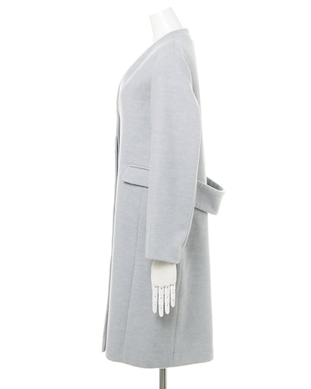 INGNI（イング） ノーカラーチェスター／コート ﾗｲﾄｸﾞﾚｰ/ﾓｸ