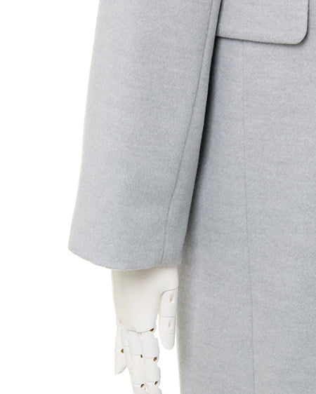 INGNI（イング） ノーカラーチェスター／コート ﾗｲﾄｸﾞﾚｰ/ﾓｸ