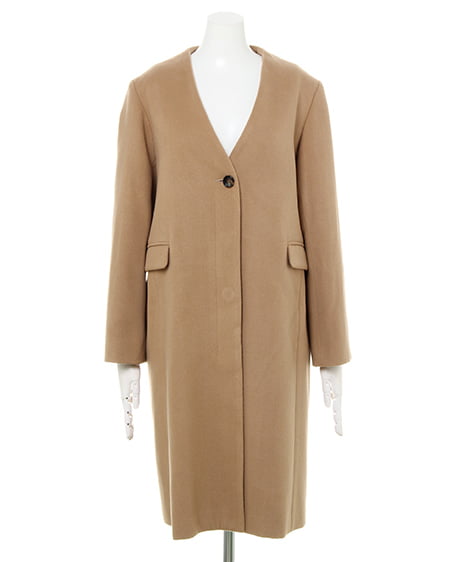 INGNI（イング） ノーカラーチェスター／コート ﾍﾞｰｼﾞｭ