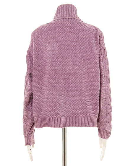 INGNI（イング） ブライトモールオフタートルニット ﾗﾍﾞﾝﾀﾞｰ/ﾋﾟﾝｸ