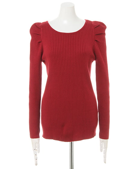 INGNI（イング） パワーショルダーリブニット ﾎﾞﾙﾄﾞｰ