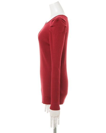 INGNI（イング） パワーショルダーリブニット ﾎﾞﾙﾄﾞｰ