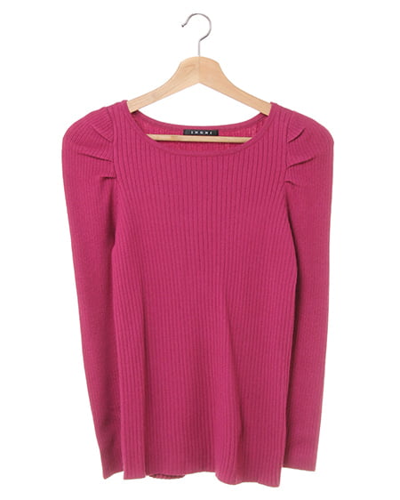 INGNI(イング) パワーショルダーリブニット パープル/ピンク