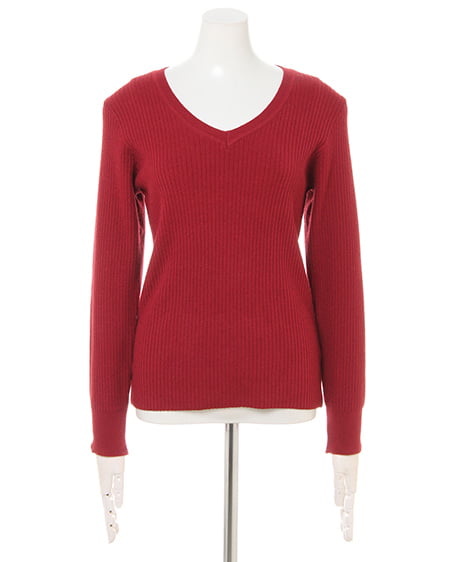 INGNI（イング） 袖ファーリブニット ﾎﾞﾙﾄﾞｰ