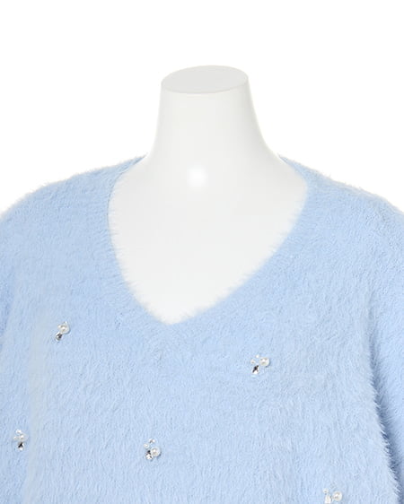 INGNI（イング） 装飾フェザーニット ｻｯｸｽ