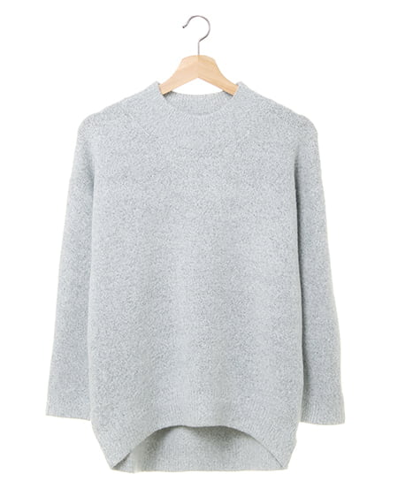 INGNI(イング) モックネック／チュニックニット ｸﾞﾚｰ