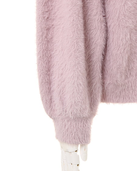 INGNI（イング） ショルダーシアーオフタートルニット ﾗﾍﾞﾝﾀﾞｰ/ﾋﾟﾝｸ