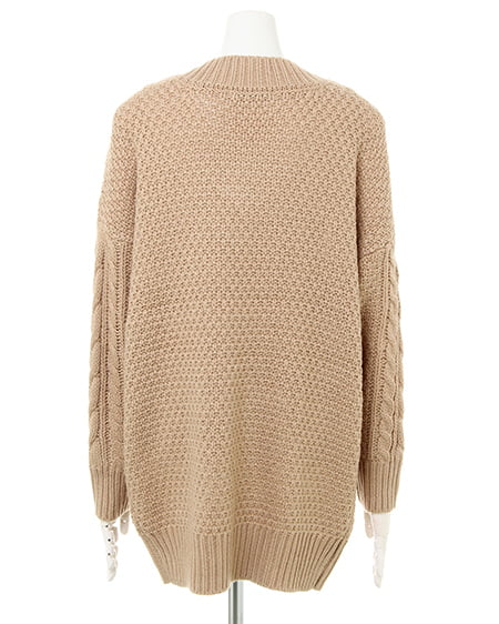 INGNI（イング） ダーリンVネックチュニックニット ﾍﾞｰｼﾞｭ