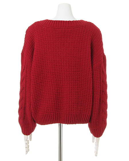 INGNI（イング） ケーブルモール／Vネックニット ﾎﾞﾙﾄﾞｰ