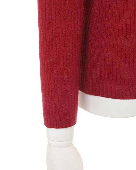 INGNI（イング） リブスカラップ／Vネックニット ﾎﾞﾙﾄﾞｰ