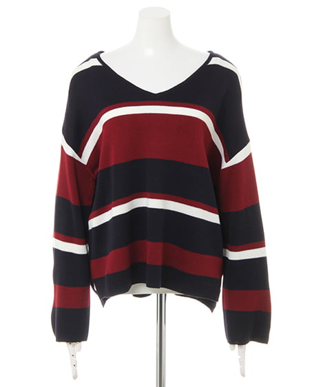 INGNI（イング） ミラノリブ／3カラー配色ニット ｺﾝ