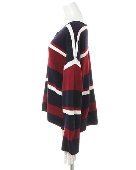 INGNI（イング） ミラノリブ／3カラー配色ニット ｺﾝ