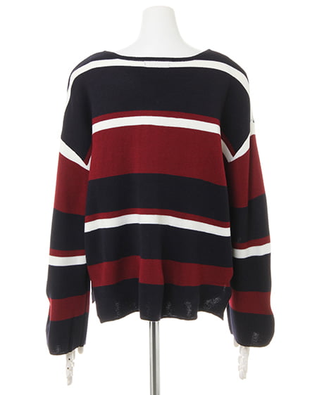 INGNI（イング） ミラノリブ／3カラー配色ニット ｺﾝ