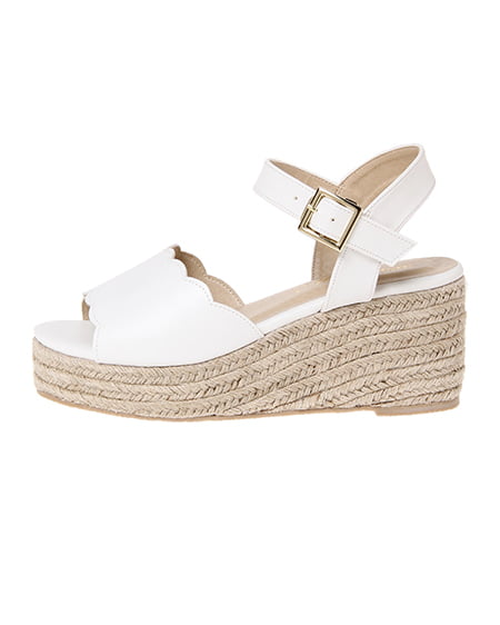 INGNI（イング） スカラップサンダル ｵﾌﾎﾜｲﾄ