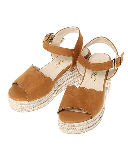 INGNI(イング) スカラップサンダル ｷｬﾒﾙ