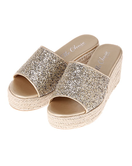 INGNI（イング） ラメサンダル ｺﾞｰﾙﾄﾞ