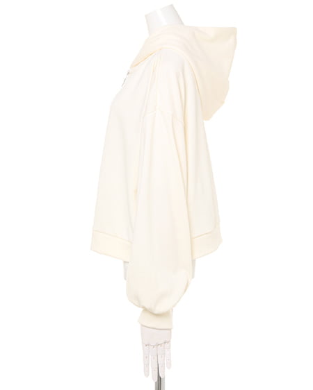 INGNI(イング) 起毛ファスナーちびロゴ/スウェットパーカー オフホワイト/A