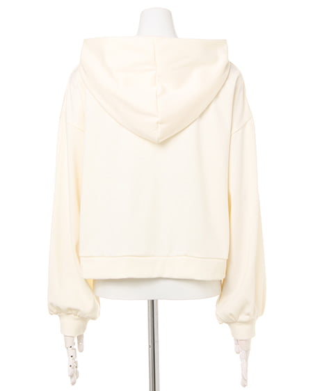 INGNI(イング) 起毛ファスナーちびロゴ/スウェットパーカー オフホワイト/A