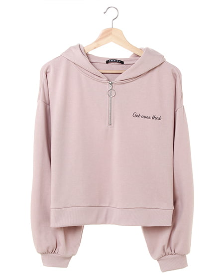 INGNI(イング) 起毛ファスナーちびロゴ／スウェットパーカー