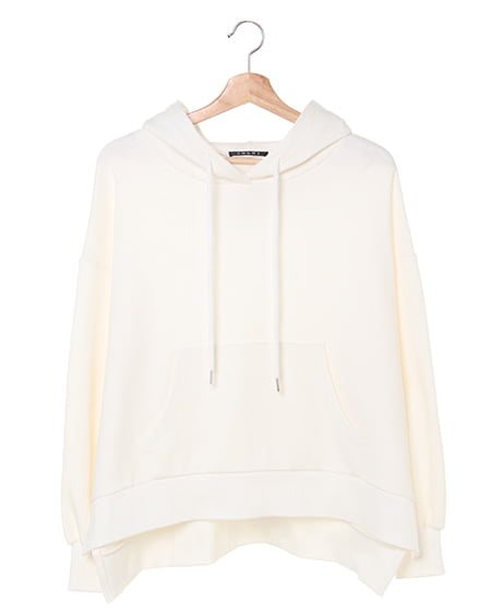 INGNI(イング) サイドスリット／スウェットパーカー ｵﾌﾎﾜｲﾄ/A