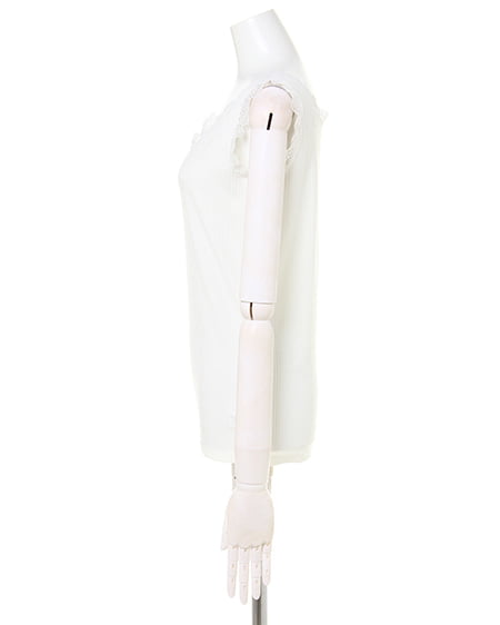 INGNI(イング) 襟レース/タンクトップ オフホワイト