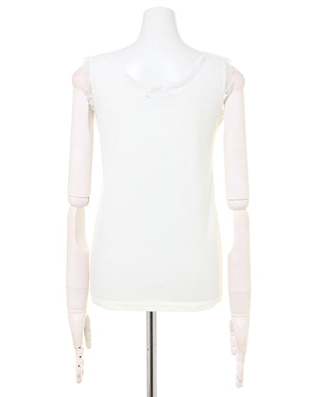 INGNI(イング) 襟レース/タンクトップ オフホワイト