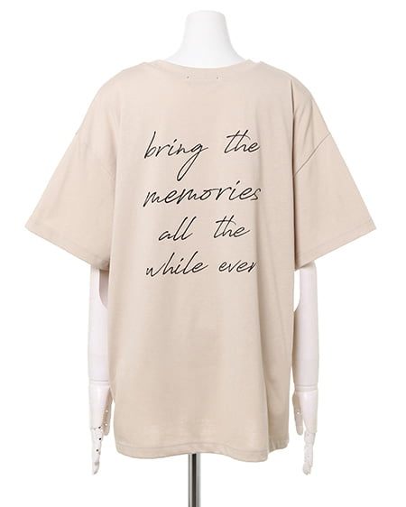 INGNI（イング） フォトバックロゴチュニックTシャツ ﾍﾞｰｼﾞｭ