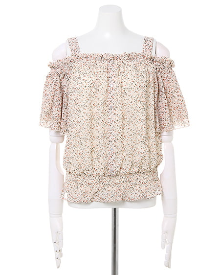 INGNI（イング） 小花柄オフショル／トップス ｵﾌﾎﾜｲﾄ