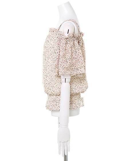 INGNI（イング） 小花柄オフショル／トップス ｵﾌﾎﾜｲﾄ